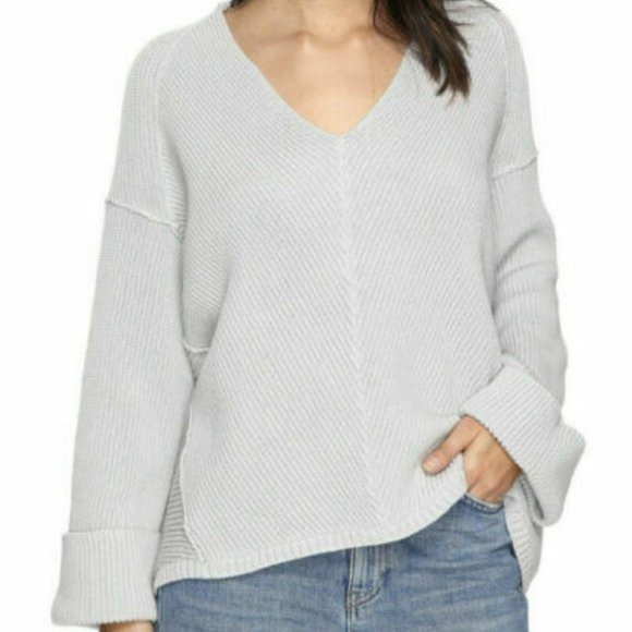 Free People La Brea V Neck Oversize Sweater Medium - Picture 1 of 9
